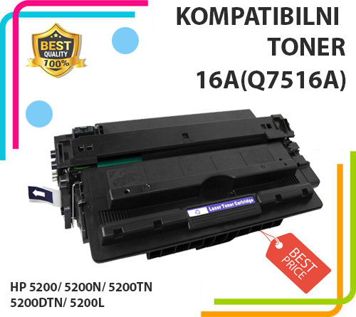 Toner Q7516A za HP 5200/ 5200N/ 5200TN/ 5200DTN/ 5200L