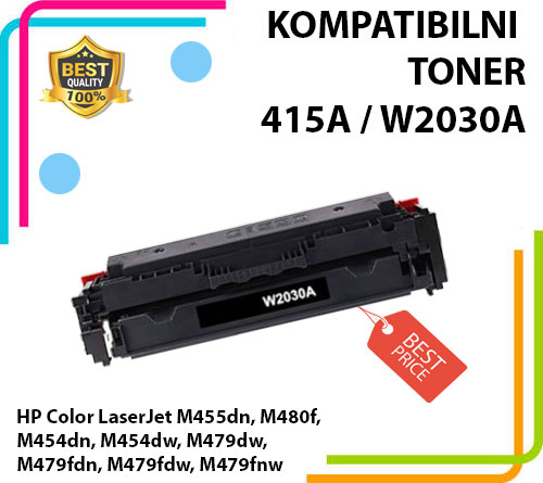 Toner 415A / W2030A Bk (crni) za HP M455dn/ M479dw/ M480f/ M454dn -SA ČIPOM