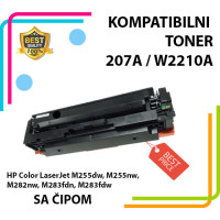 Toner 207A / W2210A Bk (crni)  -SA ČIPOM- za HP M255dw/ M255nw/ M282nw/ M283fdn/ M283fdw